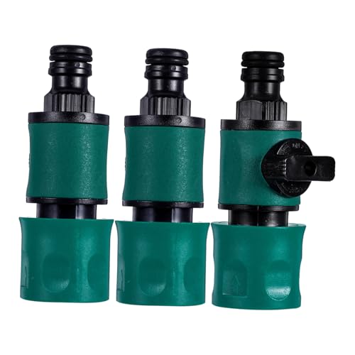 TOYANDONA 3Stücke Schlauchabsperrventil Hochdruckbeständiger Gartenschlauchverbinder mit Präzisem Innengewinde für Effektive Bewässerungssysteme und Gartenarbeiten von TOYANDONA