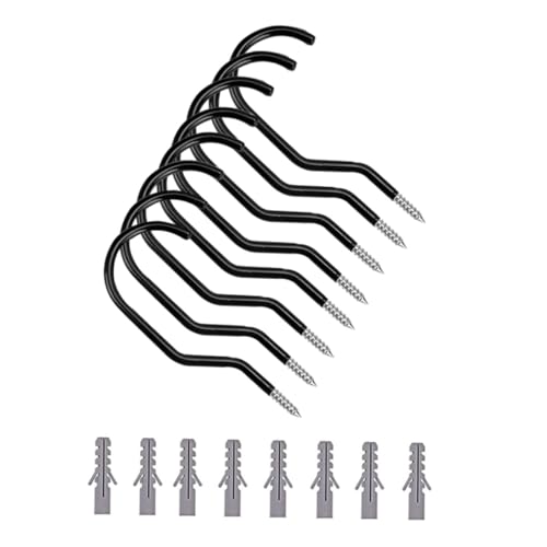 TOYANDONA 4 Sätze Fahrradhaken aus Schwerem Stahl mit Rutschfester Beschichtung Inklusive Schrauben Wand Deckenhalterung für Garage für Fahrradtypen Platzsparend und Robust von TOYANDONA