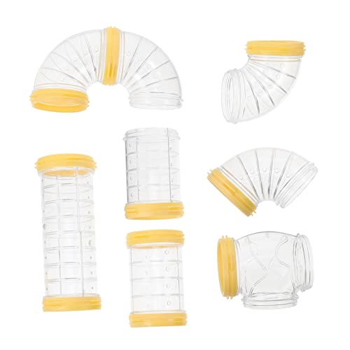 TOYANDONA 4 Sätze Hamster Röhren Set Teilig Gelb DIY Außenrohr mit Verstärktem Tunnelmund Langlebig Einfach zu Reinigen Flexibel Kombinierbar für Abwechslungsreiche Hamsterspiele im Käfig TOYANDONA 4 Sätze Hamster Röhren Set Teilig Gelb DIY Außenrohr mit Verstärktem Tunnelmund Langlebig Einfach zu Reinigen Flexibel Kombinierbar für Abwechslungsreiche Hamsterspiele im Käfig von TOYANDONA