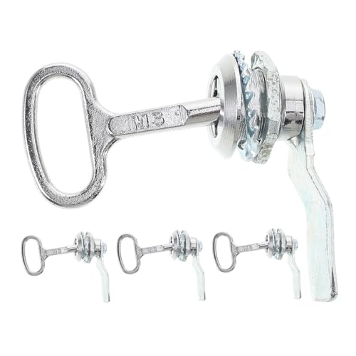 TOYANDONA 4 Sätze Metall Dreiecksschloss für Mülltonnen Außenbereich Robustes Dreikantschloss für Gemeinschafts mülleimer Hohe Haltbarkeit und Einfache Anwendung für Mülltonnensicherung von TOYANDONA