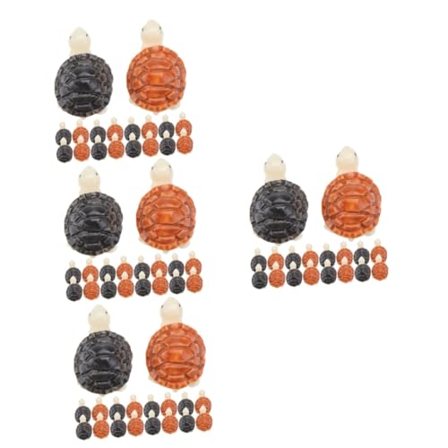 TOYANDONA 4 Sätze Miniatur Schildkröten Figuren Teiliges Deko Für Mikrolandschaften Pflanzen Töpfe Realistische Farben Und Formen Für Garten Und Kinderzimmer Deko 24 Stück * 4 von TOYANDONA