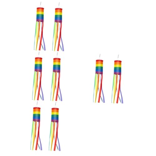 TOYANDONA 4 Sätze Regenbogen Windsack Flaggen Bunte Hängedekoration Für Garten Und Außenbereich Leichtes Material Für Baum Tür Oder Fensterdeko 2 Stücke * 4 TOYANDONA 4 Sätze Regenbogen Windsack Flaggen Bunte Hängedekoration Für Garten Und Außenbereich Leichtes Material Für Baum Tür Oder Fensterdeko 2 Stücke * 4 von TOYANDONA