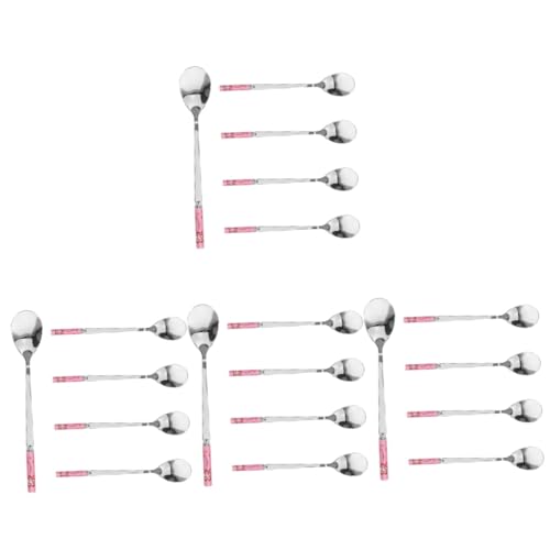TOYANDONA 4 Sätze Tragbarer Esslöffel Eislöffel Nachtisch Rührlöffel Für Kaffeebar Form Sahnelöffel Rührer Wiederverwendbare Löffel Metalllöffel Schaufel Rostfreier Stahl Rosa 5 Stücke * 4 TOYANDONA 4 Sätze Tragbarer Esslöffel Eislöffel Nachtisch Rührlöffel Für Kaffeebar Form Sahnelöffel Rührer Wiederverwendbare Löffel Metalllöffel Schaufel Rostfreier Stahl Rosa 5 Stücke * 4 von TOYANDONA