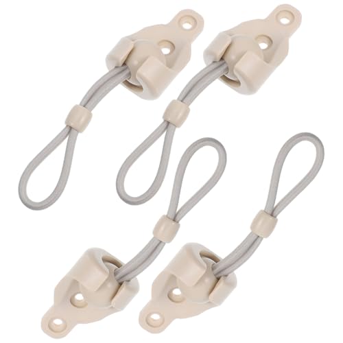 TOYANDONA 4 Satz Beige Bungee Cord Basisstopper für Außenrollos Windstabile Montagehalterungen für Außenjalousien und Sonnenschutz Zur Sicherung von Terrassenrollos und Markisen von TOYANDONA