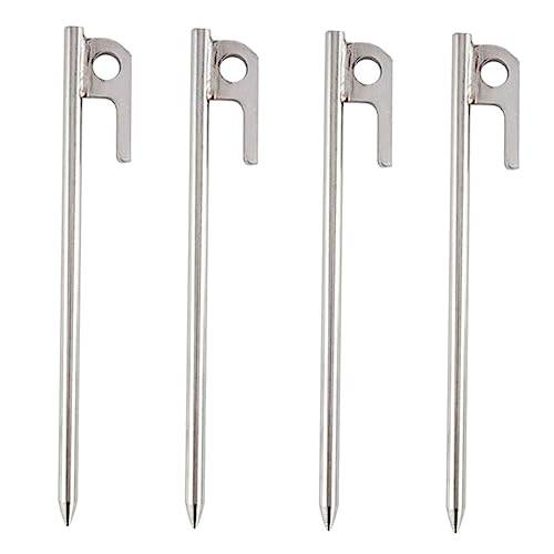TOYANDONA 4stücke Edelstahl Zeltheringe Leichte Und Tragbare Campingnägel Für Outdoor-aktivitäten Rostfrei Und Robust Für Zelte Und Campingplätze von TOYANDONA