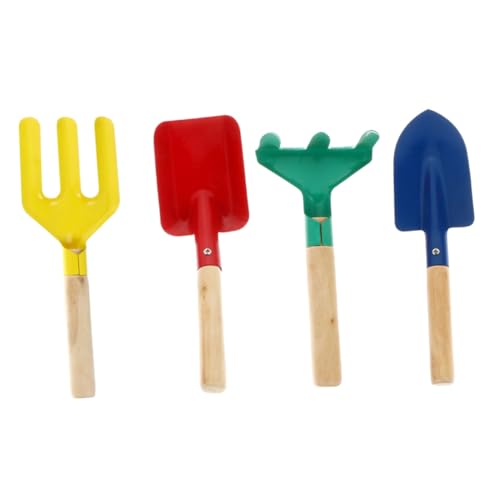 TOYANDONA 4 Stück Gartengeräte mit Robusten Holzgriffen Kindersichere Schaufel Harke Gartenschaufel für Garten und Sandkasten Praktische Gartenwerkzeuge für Kleine Hände Zufällige Farbe TOYANDONA 4 Stück Gartengeräte mit Robusten Holzgriffen Kindersichere Schaufel Harke Gartenschaufel für Garten und Sandkasten Praktische Gartenwerkzeuge für Kleine Hände Zufällige Farbe von TOYANDONA