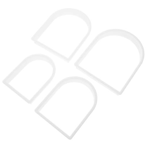 TOYANDONA 4 Stück Geometrische Ausstechformen Kunststoff Backformen Gebäck Ausstecher Leichtes Design für Kekse Fondant Kuchen Dekoration Backzubehör von TOYANDONA
