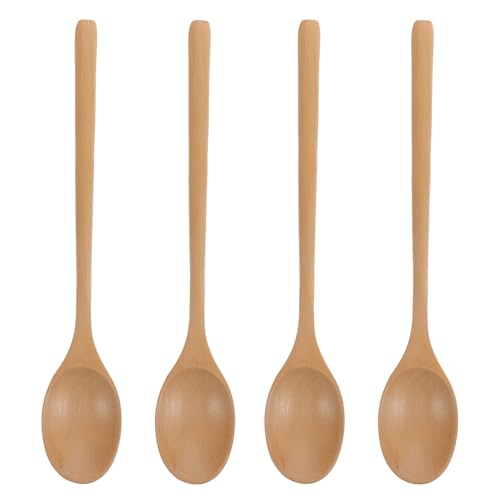 TOYANDONA 4 Stück Kaffeelöffel aus Holz – Cocktaillöffel mit langem Griff – Teelöffel zum Rühren von Eistee – Cocktailrührer – Holzutensilien TOYANDONA 4 Stück Kaffeelöffel aus Holz – Cocktaillöffel mit langem Griff – Teelöffel zum Rühren von Eistee – Cocktailrührer – Holzutensilien von TOYANDONA