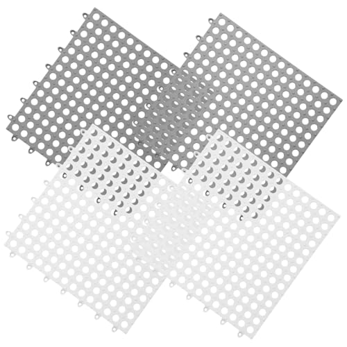 TOYANDONA 4 Stück Kaninchen Fußmatten rutschfeste Käfigeinlagen mit Löchern Zuschneidbare Bodeneinlagen für Kleine Haustiere Wie Kaninchen Meerschweinchen Chinchillas Katzen und Welpen von TOYANDONA