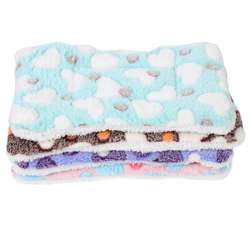 TOYANDONA 4 Stück Kleine Haustier Schlafmatte Weiche Kuscheldecke für Hamster Meerschweinchen Kaninchen Winterwarm Bunte Komfortpolster für Nagerkäfig rutschfeste Unterlage TOYANDONA 4 Stück Kleine Haustier Schlafmatte Weiche Kuscheldecke für Hamster Meerschweinchen Kaninchen Winterwarm Bunte Komfortpolster für Nagerkäfig rutschfeste Unterlage von TOYANDONA