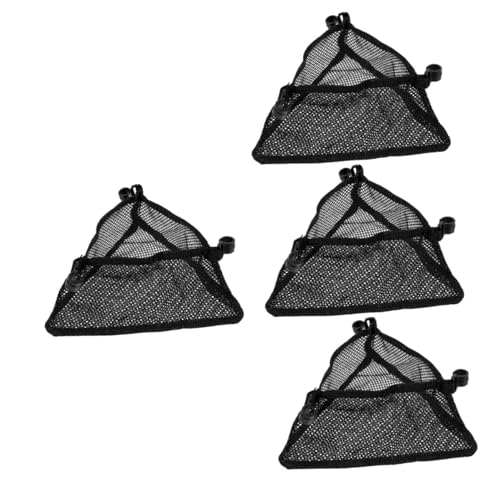 TOYANDONA 4 Stück Kleine runde Tischnetzbeutel Klapptisch Campingtisch klappbar im Freien klappbarer Outdoor-Tisch Mini Faltbare Netztasche für den Schreibtisch Hängenden Netzbeutel Schwarz von TOYANDONA