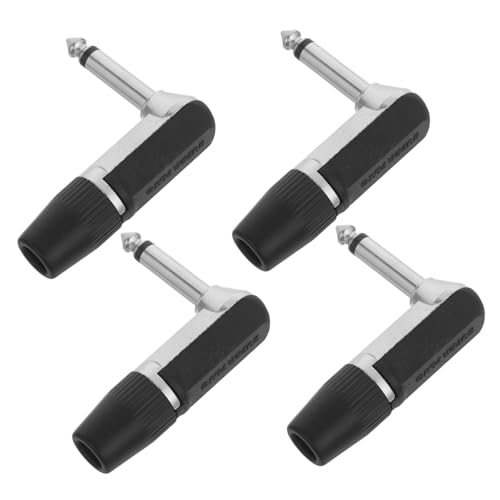 TOYANDONA 4 Stück Mono Mikrofonstecker Rechtwinklig Audio Adapter Mono Audio Lautsprecher Klinkenstecker von TOYANDONA