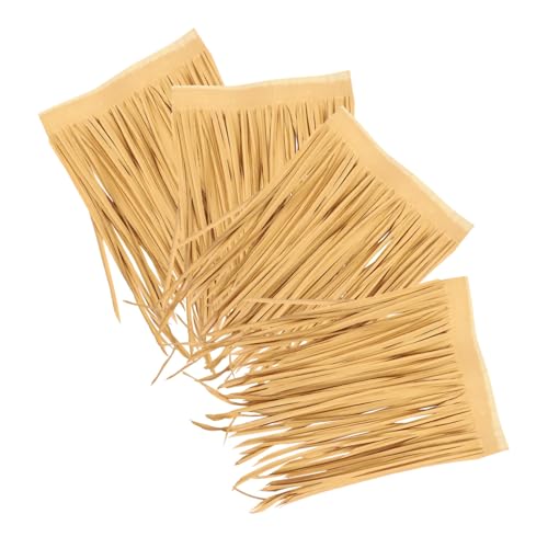 TOYANDONA 4 Stück Reetdach Moosgras Künstliches Strohdach Faux Thatch Roofing Strohdach Reet Rustikales Touch Material Simulierte Reetmatte Hütte Reet Kunstgras Hellbraun Oder von TOYANDONA