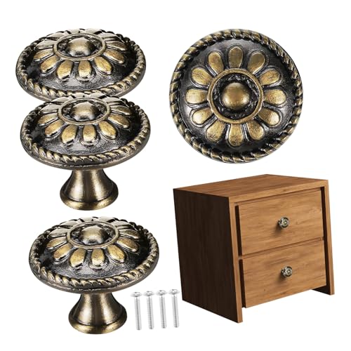 TOYANDONA 4 Stück Schrankknöpfe für Möbel Vintage Türgriffe für Schränke Einfache Installation Geeignet für Kommoden Schränke und TOYANDONA 4 Stück Schrankknöpfe für Möbel Vintage Türgriffe für Schränke Einfache Installation Geeignet für Kommoden Schränke und von TOYANDONA