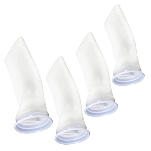 TOYANDONA 4 Stück Teiliges Dicke Baumwoll Filterbeutel mit Filterhalter für Aquarien Wiederverwendbar Feinfasrig Waschbar Geeignet als Vorfilter für Klare Wasserfiltration von TOYANDONA