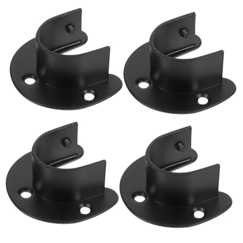 TOYANDONA 4 Stück Teiliges Edelstahl Wandhalter für Stangen Robuste und Stilvolle Halterung für Handtuch Kleiderstangen Einfache Montage Modernes Design für Bad und Kleiderschrank von TOYANDONA