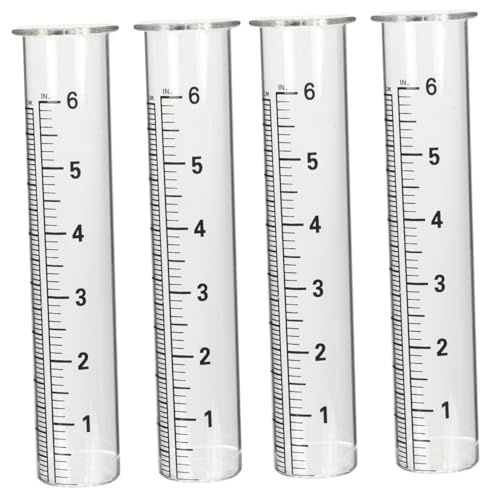 TOYANDONA 4 Stück Teiliges Glas Regenmessgerät mit Graduierung Professionelles Niederschlagsmessröhrchen für Garten und Outdoor Präzise Messung für Landwirtschaft und Klimastudien Einfach TOYANDONA 4 Stück Teiliges Glas Regenmessgerät mit Graduierung Professionelles Niederschlagsmessröhrchen für Garten und Outdoor Präzise Messung für Landwirtschaft und Klimastudien Einfach von TOYANDONA