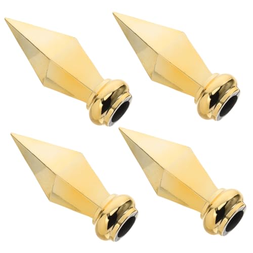 TOYANDONA 4 Stück Teiliges Goldene Aluminiumlegierung Flaggenmast Spitze Dekorative und Leichte Fahnenmast Abschlusskappen Einfach zu Montierende Flaggenkopf Ersatzornamente für Garten und von TOYANDONA