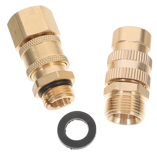 TOYANDONA 4 Stück Teiliges Hochdruckreiniger Schlauchadapter Schnellkupplung Doppelte Männliche Anschlüsse Kupplung für Effiziente Verbindung und Einfache Reinigung von Hochdruckschläuchen TOYANDONA 4 Stück Teiliges Hochdruckreiniger Schlauchadapter Schnellkupplung Doppelte Männliche Anschlüsse Kupplung für Effiziente Verbindung und Einfache Reinigung von Hochdruckschläuchen von TOYANDONA