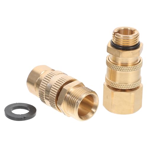TOYANDONA 4 Stück Teiliges Hochdruckreiniger schlauchadapter Robustem Messing Quick Connect Doppel männchen Kompatibel mit Vielseitigen Gartenschlauch Hochdruckreinigermodellen Langlebig von TOYANDONA