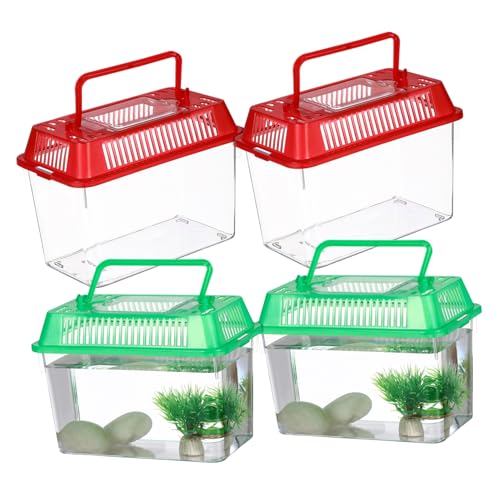 TOYANDONA 4 Stück Teiliges Tragbares Aquarium Transparenter Fischtank mit Griff Sichere Transportbox für Goldfische Schildkröten und Kleine Haustiere Langlebig und Ausbruchsicher TOYANDONA 4 Stück Teiliges Tragbares Aquarium Transparenter Fischtank mit Griff Sichere Transportbox für Goldfische Schildkröten und Kleine Haustiere Langlebig und Ausbruchsicher von TOYANDONA