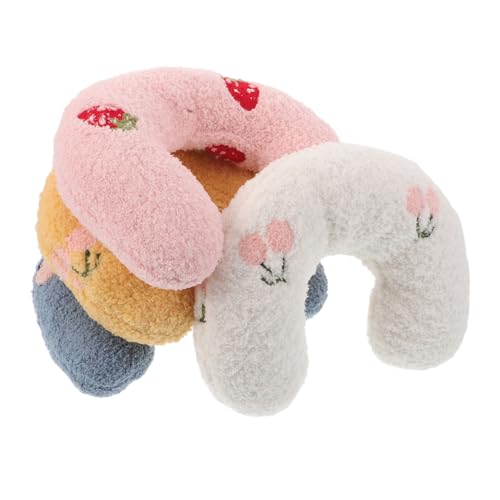 TOYANDONA 4 Stück Teiliges U Förmiges Katzenkopfkissen aus Strapazierfähigem mit Weicher Baumwollfüllung Ergonomische Nackenstütze für Haustiere Flauschiges Beruhigendes Schlaf und von TOYANDONA