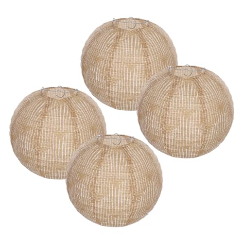 TOYANDONA 4 Stück Vintage Hängelaternen aus Dicker Jute Runde Lampenschirme Wiederverwendbare Party und Geburtstagsdeko Rustikale Chinesische Stofflampions für Hochzeit Wohnzimmer Küche TOYANDONA 4 Stück Vintage Hängelaternen aus Dicker Jute Runde Lampenschirme Wiederverwendbare Party und Geburtstagsdeko Rustikale Chinesische Stofflampions für Hochzeit Wohnzimmer Küche von TOYANDONA