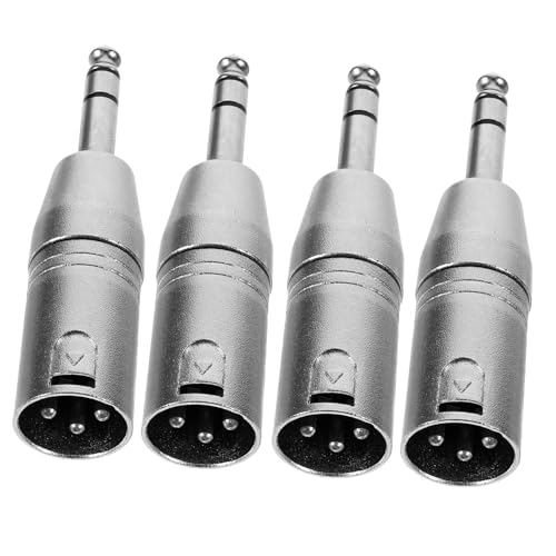 TOYANDONA 4 Stück Xlr zu Adapter Metallischer Stereo zu Xlr Stecker für Mikrofon und Robuster Audio für Verbesserte Signalübertragung von TOYANDONA