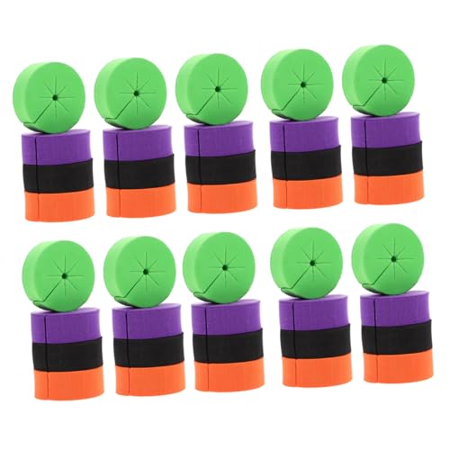 TOYANDONA 40 Stück Hydroponik Pflanzschwämme Eva Soilless Kultivierungspolster Pflanzenanbau Zubehör für Gemüse Garten Gewächshaus Grün Lila Orange Schwarz von TOYANDONA