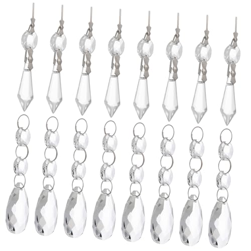 TOYANDONA 48 Pcs Kronleuchter Teile Ersatz Hängen Perlen Dekorative Fenster Ornamente Leichte von TOYANDONA