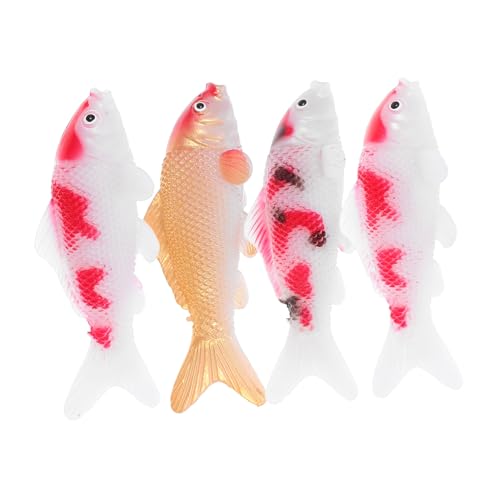 TOYANDONA 4stücke Natürliche Schwimmende Koi-Fische Für Aquarium Künstliche Goldfisch-Dekoration Kunststoff-Aquarium-Ornament Lebensechte Karpfen-Dekoration Für Teich Feengarten TOYANDONA 4stücke Natürliche Schwimmende Koi-Fische Für Aquarium Künstliche Goldfisch-Dekoration Kunststoff-Aquarium-Ornament Lebensechte Karpfen-Dekoration Für Teich Feengarten von TOYANDONA