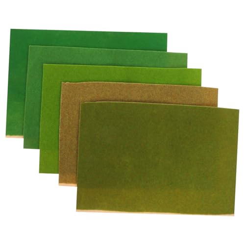 TOYANDONA 5 Stück Künstliche Grasmatte für Miniaturlandschaften Stabile Rasenmatte zur Dekoration von Sandtisch Modellen DIY Zubehör für Garten und Architekturmodelle von TOYANDONA