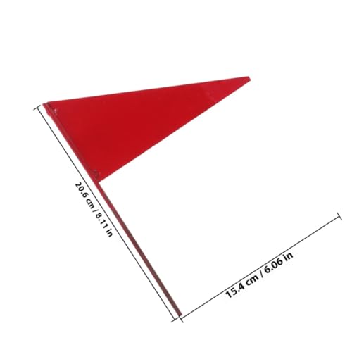 TOYANDONA 5 Stück Markierungsfahnen Rotes Dreieckiges Eisen flaggen Langlebig Robust für Garten Rasen Bewässerung Baustelle Hundetraining Kennzeichnung von TOYANDONA