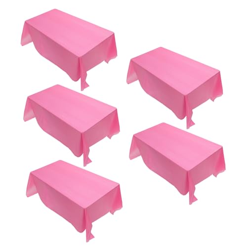 TOYANDONA 5 Stück Plastiktischdecke Plastiktischtücher Tischdecke für Kinderpartys Plastiktischtuch Plastische n für Party Party- Rosy von TOYANDONA