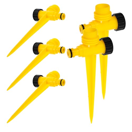 TOYANDONA 5 Stück Teiliges Sprinkler Basis Automatischer Drehbarer Garten Sprinkler mit Stabilen Erdspikes für Effiziente Bewässerung für Blumenbeete und Gewächshäuser TOYANDONA 5 Stück Teiliges Sprinkler Basis Automatischer Drehbarer Garten Sprinkler mit Stabilen Erdspikes für Effiziente Bewässerung für Blumenbeete und Gewächshäuser von TOYANDONA