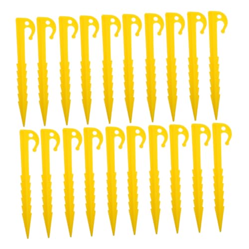 TOYANDONA 50 Stück Kunststoff Zeltheringe Gelb Robust Nonslip Erdnägel für Camping Zelt Heringe Outdoor Strand Garten Rasen Befestigung TOYANDONA 50 Stück Kunststoff Zeltheringe Gelb Robust Nonslip Erdnägel für Camping Zelt Heringe Outdoor Strand Garten Rasen Befestigung von TOYANDONA