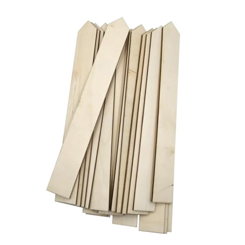 TOYANDONA 50 Stück Langlebige Gartenetiketten Robuste Lange Stecketiketten zum Beschriften von Pflanzen für Beet Topf und Outdoor Garten Natürliche Rustikale Pflanzenmarker aus von TOYANDONA