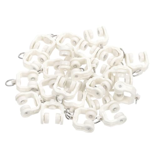 TOYANDONA 50 Stück Teiliges Gardinenschienen rollenset Geräuschlose Flexible Vorhanggleiter für Gardinen Duschvorhänge und Raumteiler Kompatibel mit Gardinenschienen Reibungslose und Leise von TOYANDONA