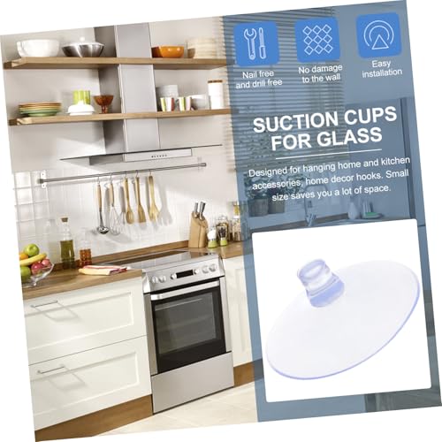 TOYANDONA 50 Stück Transparente PVC Saugnäpfe Doppelseitige Saughalter für Glas Fenster Badezimmer Küche ohne Rückstände Langlebig und Stark Belastbar von TOYANDONA