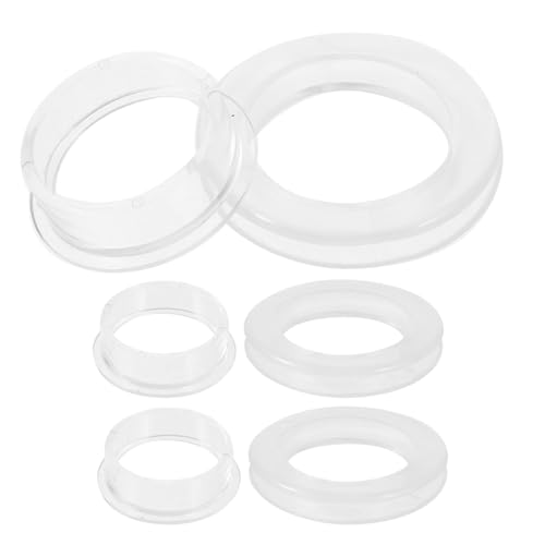 TOYANDONA 6 Sätze Outdoor Regenschirm Ringe Teilig Transparent Abriebfest Hitzebeständig für Tischschirme im Freien für Sicheren Halt bei Wind von TOYANDONA