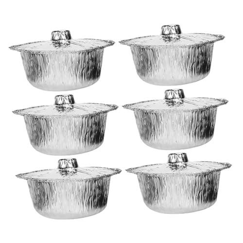 TOYANDONA 6 Stück Einweg Aluminium Pfannen mit Multifunktionale Schalen für Grillen und Aufbewahren Hitzebeständig für Lebensmittel Praktisch für Unterwegs TOYANDONA 6 Stück Einweg Aluminium Pfannen mit Multifunktionale Schalen für Grillen und Aufbewahren Hitzebeständig für Lebensmittel Praktisch für Unterwegs von TOYANDONA