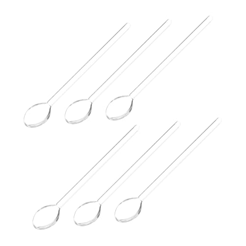 TOYANDONA 6 Stück Hitzebeständige Glasrührlöffel Langem Griff Transparente Kaffeelöffel für Latte Macchiato Dessert Eis Tee Cocktail Ergonomisch Kratzfest Wiederverwendbar TOYANDONA 6 Stück Hitzebeständige Glasrührlöffel Langem Griff Transparente Kaffeelöffel für Latte Macchiato Dessert Eis Tee Cocktail Ergonomisch Kratzfest Wiederverwendbar von TOYANDONA