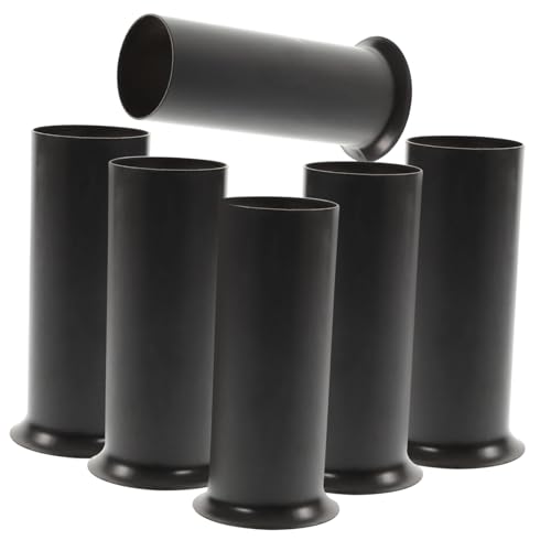 TOYANDONA 6 Stück Kronleuchter Lampenfassungs abdeckungen aus Metall Vintage Candelabra Sockelhülsen Ersatzteile für Kristall Kerzenleuchter Schwarz Robust und Dekorativ von TOYANDONA