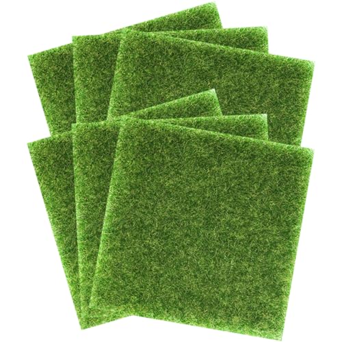 TOYANDONA 6 Stück Künstliche Grasmatten Dekorative Miniatur Rasenflächen für Bastelprojekte für Miniaturgärten und Landschaftsdekoration von TOYANDONA
