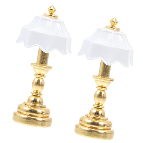 TOYANDONA 6 Stück Miniatur Nachttischlampe Metallmodell Tischleuchte Miniatur Lampe für Puppenhaus Dekoration Wohnzimmertisch Schlafzimmer Schreibtisch Zubehör von TOYANDONA