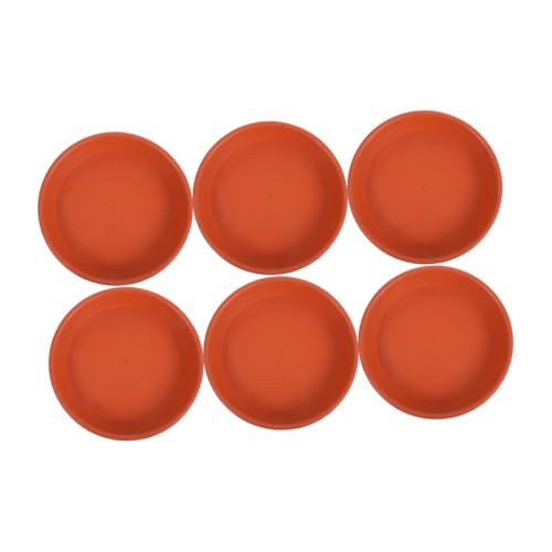 TOYANDONA 6 Stück Pflanzuntersetzer Kunststoff Terracotta Tropfschalen für Blumentöpfe als Schutz für Böden gegen Wasserschäden Rund für und Außenbereich von TOYANDONA