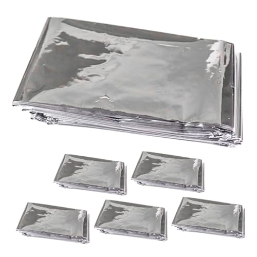 TOYANDONA 6 Stück Reflektierende Folie Warme Filme Wiederverwendbare Gewächshausfolie Gartenfilm Reflektierender Dünner Film Gartenversorgung Notfallfilm Silver Sport von TOYANDONA