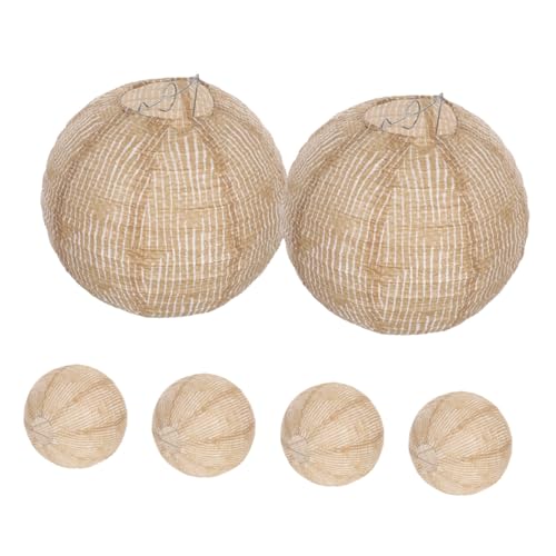 TOYANDONA 6 Stück Rustikale Runde Lampions aus Jute Robuste Hängende Leinwand Lampenschirme mit Vintage Flair für Hochzeiten Geburtstagsfeiern und Dekorationen TOYANDONA 6 Stück Rustikale Runde Lampions aus Jute Robuste Hängende Leinwand Lampenschirme mit Vintage Flair für Hochzeiten Geburtstagsfeiern und Dekorationen von TOYANDONA