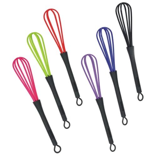 TOYANDONA 6 Stück Teiliges Kunststoff Rührgerät für Salon Haarfärbung Bunter Handmixer mit Haken Langlebiger Schneebesen zum Mischen von Farbstoff Eiern und Mehl Kompakt und Zufällige Farbe von TOYANDONA