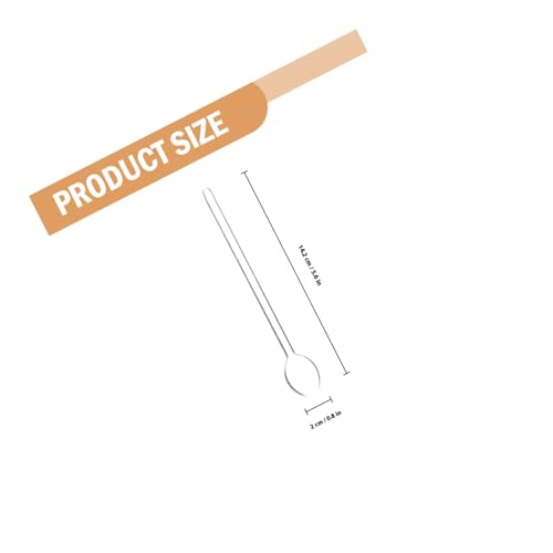 TOYANDONA 6 Stück Teiliges Langer Hitzebeständiger Glaslöffel Transparent Runder Kopf Glatte Oberfläche als Kaffee Dessertlöffel für Küche Bar und Zuhause von TOYANDONA